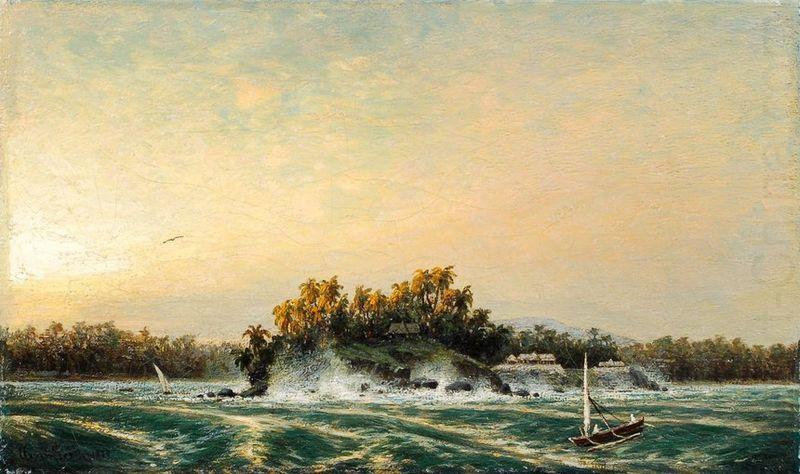 Paul Paeschke Sudseelandschaft mit Fischerboot china oil painting image